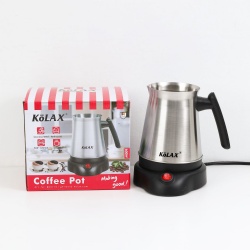 KOLAX Electric Turkish Coffee Maker 800ml Stainless Steel Electric Coffee Machine Multifunctional 600W with Ergonomic Anti Scald Handle, for 5 to 6 Cups