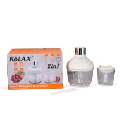KOLAX Electric Food Processor, 2 Speeds Meat Grinder & Vegetable Chopper, Food Chopper with 2 Bowls (3LCup+0.5LCup)