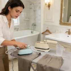 KOLAX Travel Steamer for Clothes Portable Rotary Garment Iron 1200W Small Travel Steam Iron for Home, Dorm, College, 120ml Water Tank, Foldable Wrinkle Remover