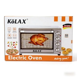 KOLAX Oven 55L, Convection Oven 4-Control Knobs, Bake Broil Toast Rotisserie Keep Warm, Includes Pizza Racks, Stainless Steel