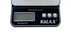 KOLAX Food Scale, Kitchen Scale with 1g Accuracy, 2 Units (g/oz), LCD, Stainless Steel Panel, Batteries Included