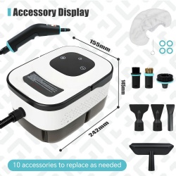 KOLAX Steam Cleaner, 6 Steam Levels, 1.2L & 11 Pieces Accessories, 1500W/4 Bar,High-Temperature Steam Cleaner for Home, Steamer for cleaning Car, Tile, Floor