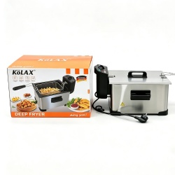 KOLAX 5 Liter Electric Deep Fryer with Adjustable Temperature, Stainless Steel