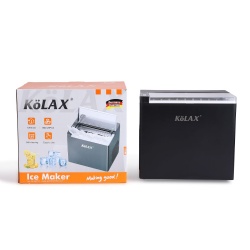 Ice Maker Countertop, 9 Cubes Ready in 6 Mins, 12KG per Day, Ice Machine with 2 Ice Sizes and Self-Cleaning, Kitchen,Office, Black
