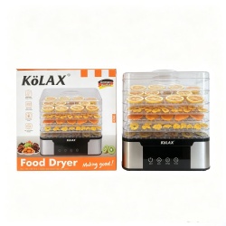 KOLAX Food Dehydrator Machine with Adjustable Temperature & 90min Timer, 5-Tray Dehydrators for Food and Jerky, Fruit, Dog Treats, Herbs, Snacks, LED Display, 1000W Electric Food Dryer