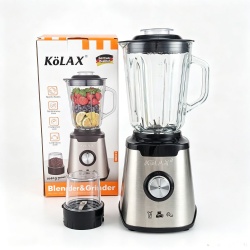 kolax Blenders and grinder 2in1 For Kitchen, 1200W Motor Blender with Stainless Countertop,1.5L Glass Jar, Ideal for Puree, Ice Crush, Shakes,bean,and Smoothies